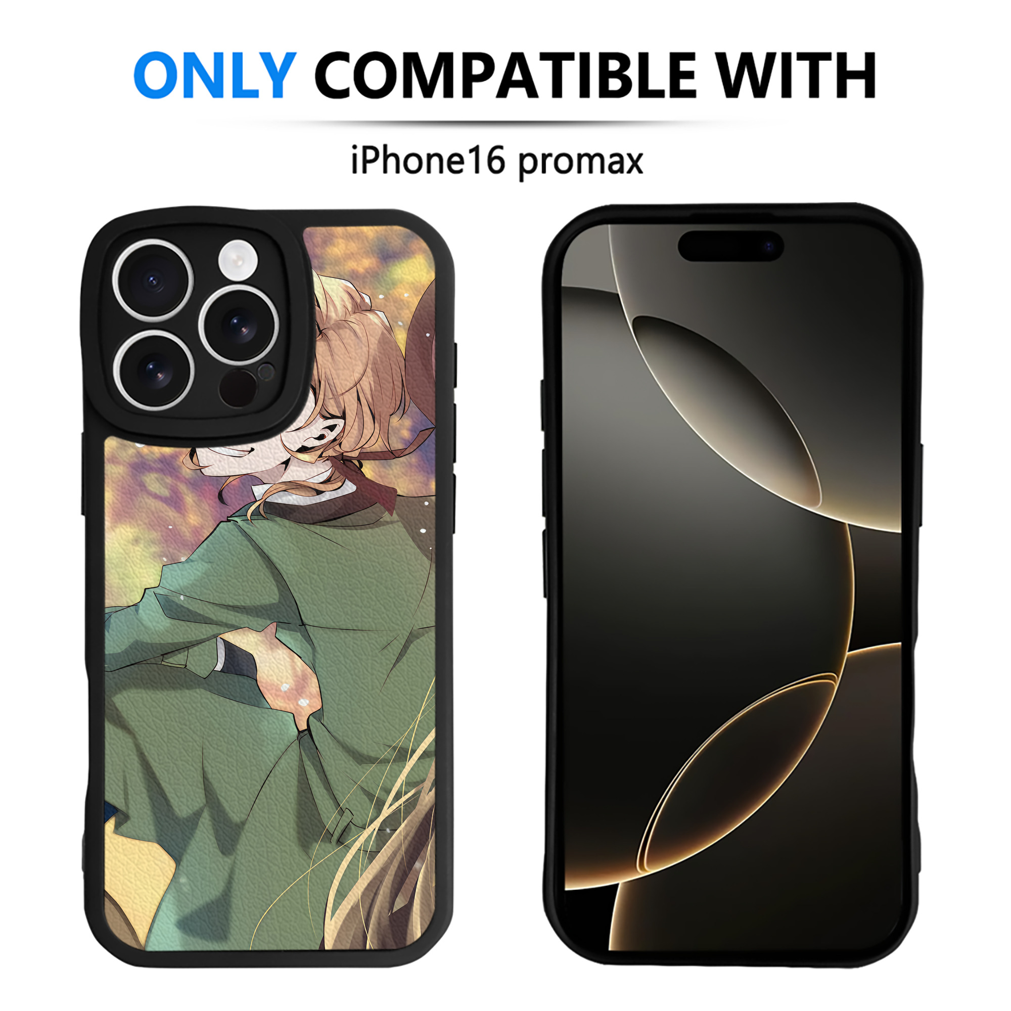 （画像用） 文豪ストレイドッグス Bungo Stray Dogs 【iPhone 16シリーズ対応】シリコンスマホケース（レザー調） 材質：シリコン